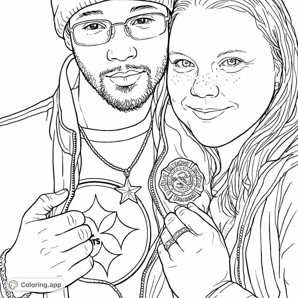 Capture a moment of connection with this detailed couple portrait. Perfect for exploring expressions, textures, and personalized details.