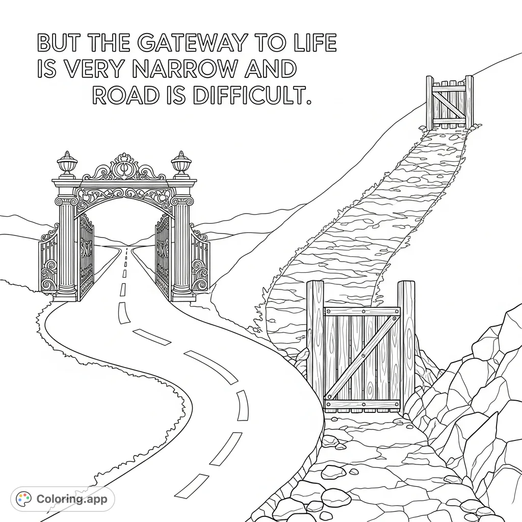 Narrow And Broad Paths Coloring app narrow-and-broad-paths-coloring-app