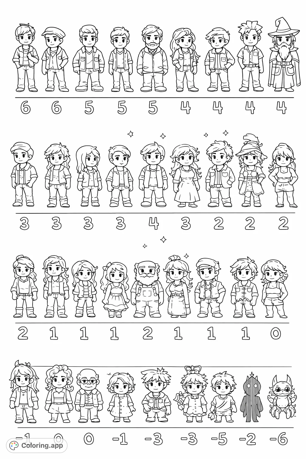 Dive into the world of pixel art with these charming Stardew Valley characters. A delightful challenge for fans and colorists of all levels!