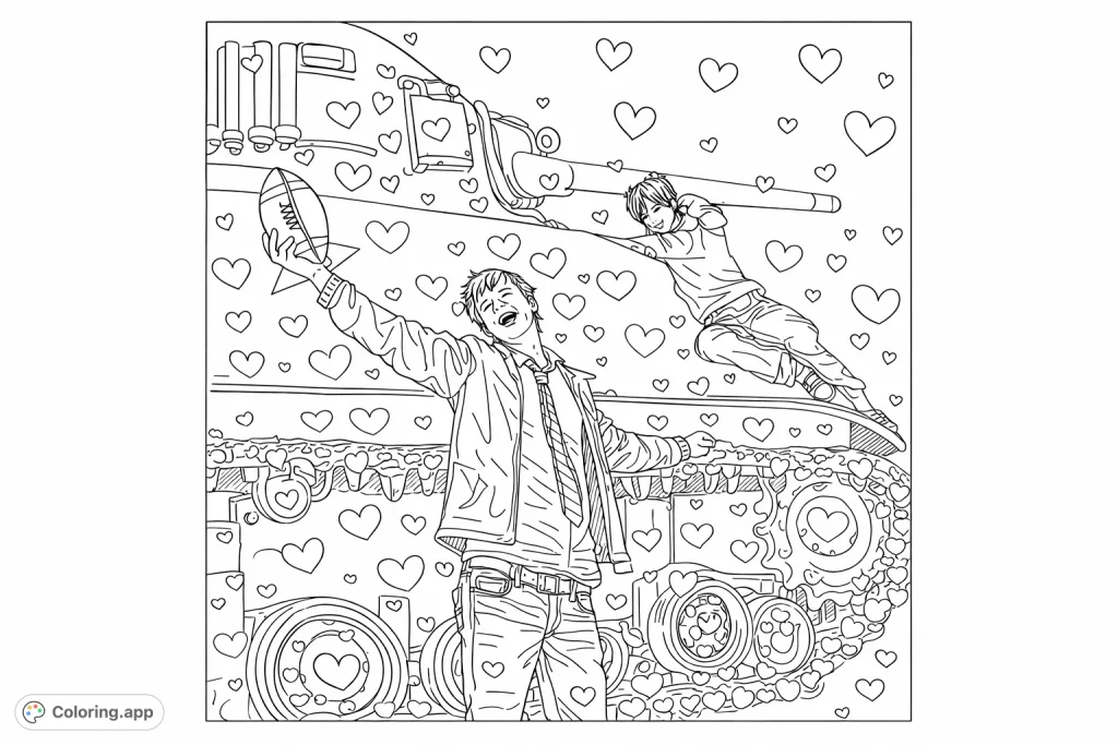 Embark on a whimsical tank top adventure with this playful coloring page! A free printable adventure coloring page for adults, full of fun and unique details.