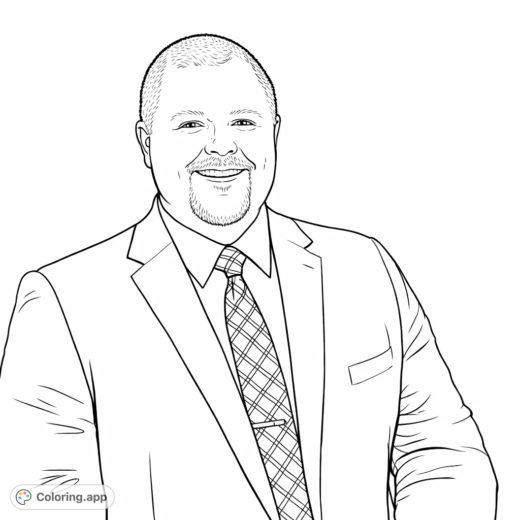Friendly Professional Man Portrait - Coloring.app