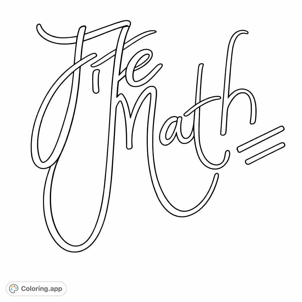 Jite Math Script Text - Coloring.app