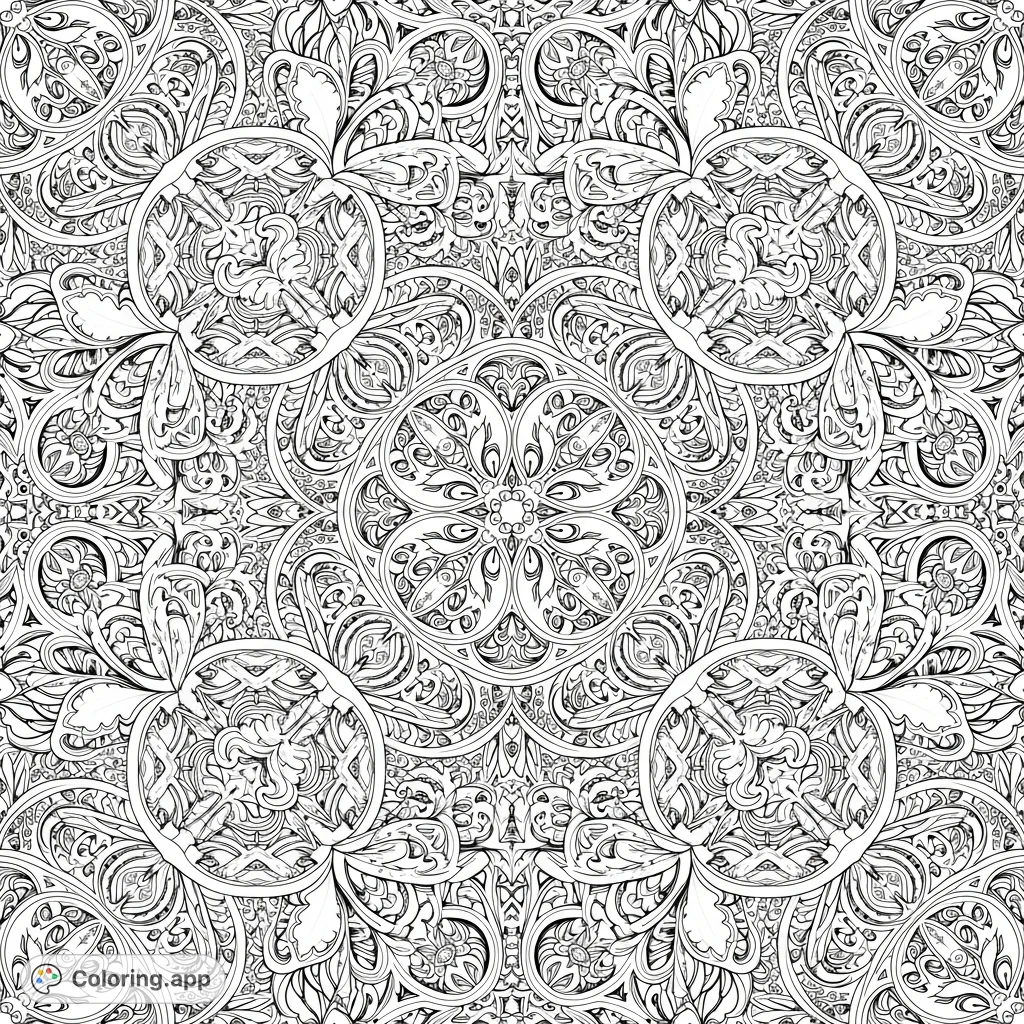 Explore a captivating Gothic architecture coloring page. This intricate vintage design features arabesques, filigree, and geometric motifs for a challenging and rewarding creative experience.