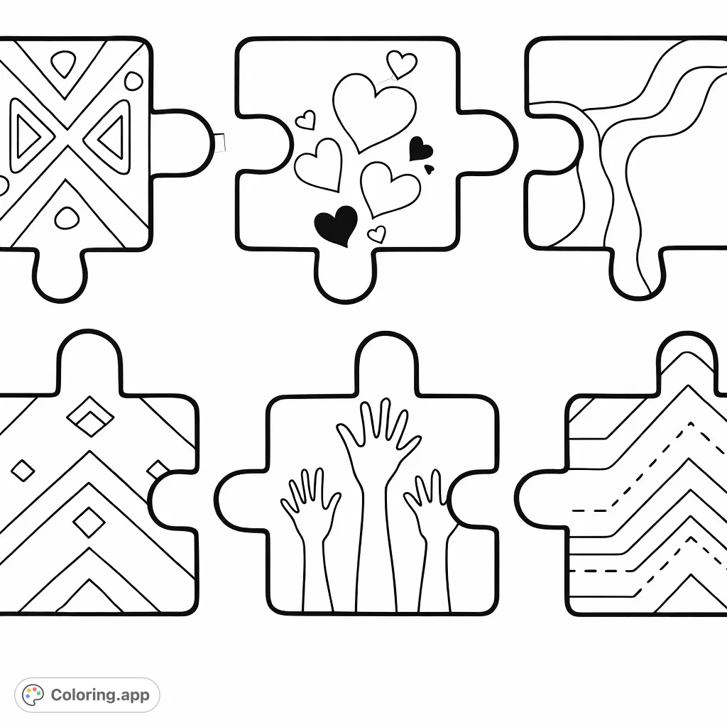 Custom Puzzles Coloring Unified Puzzle Designs - Coloring.app