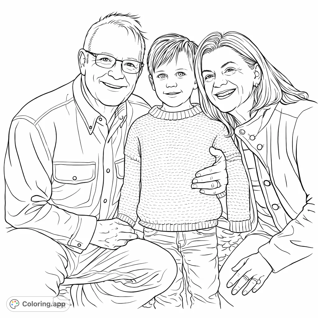 Capture the joy of family with this heartwarming portrait of a man, a woman, and a child smiling together in an outdoor setting. Perfect for all ages.