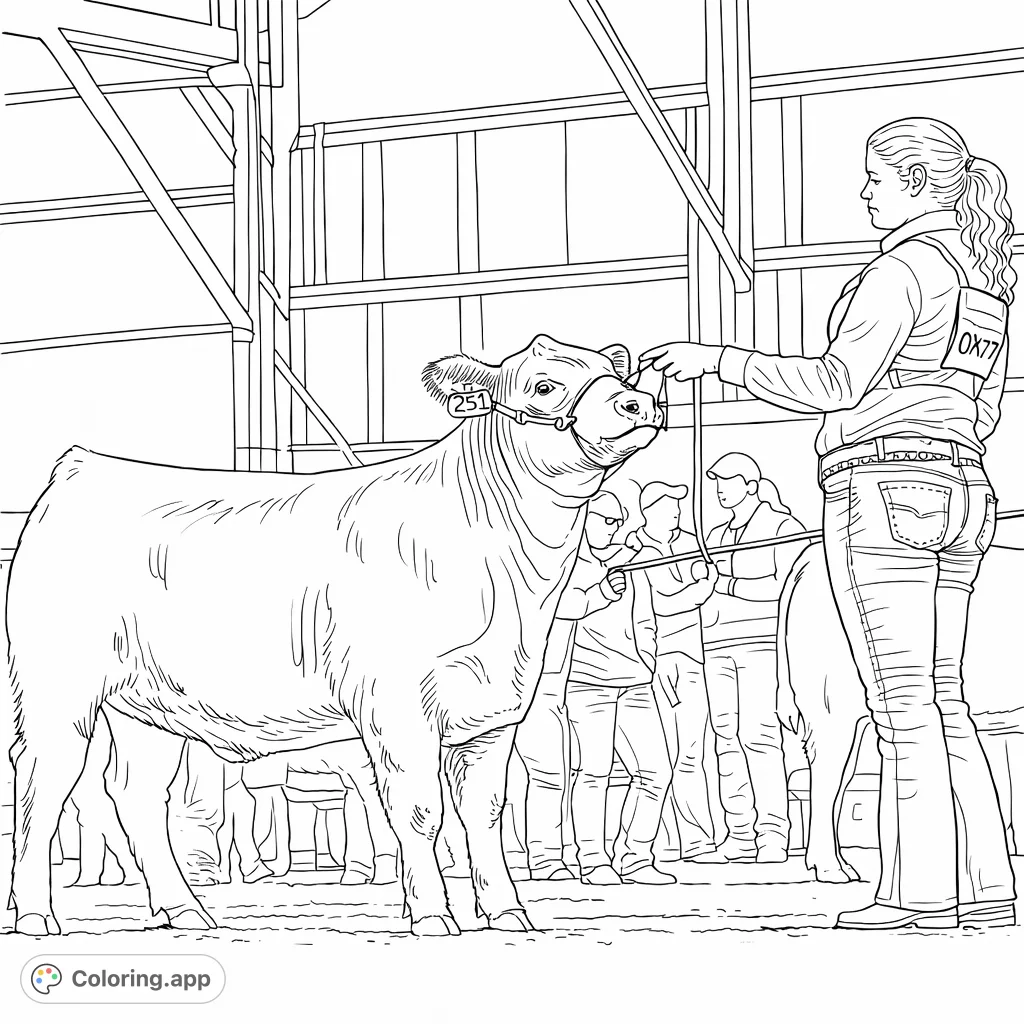 Young Exhibitor And Calf Coloring app young-exhibitor-and-calf-coloring-app