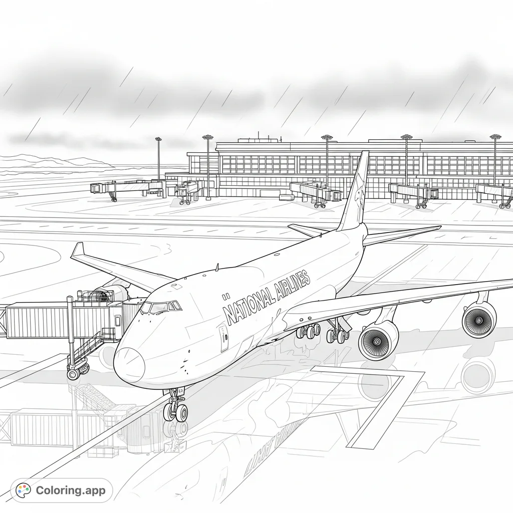 Coloring Pages Terminal Stormy 747 Freighter Terminal - Coloring.app