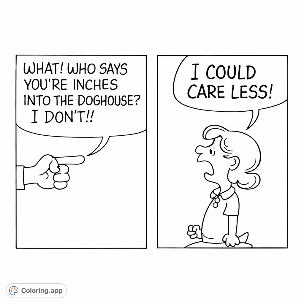 Capture Lucy's iconic expressive moment, perfect for fans of classic comic strips. Relive her memorable personality in this engaging Peanuts coloring page.