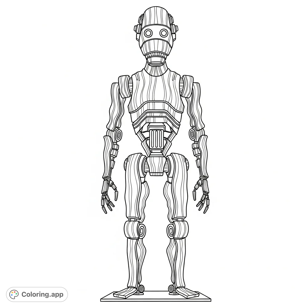 Droid Colouring In Bacon Battle Droid - Coloring.app