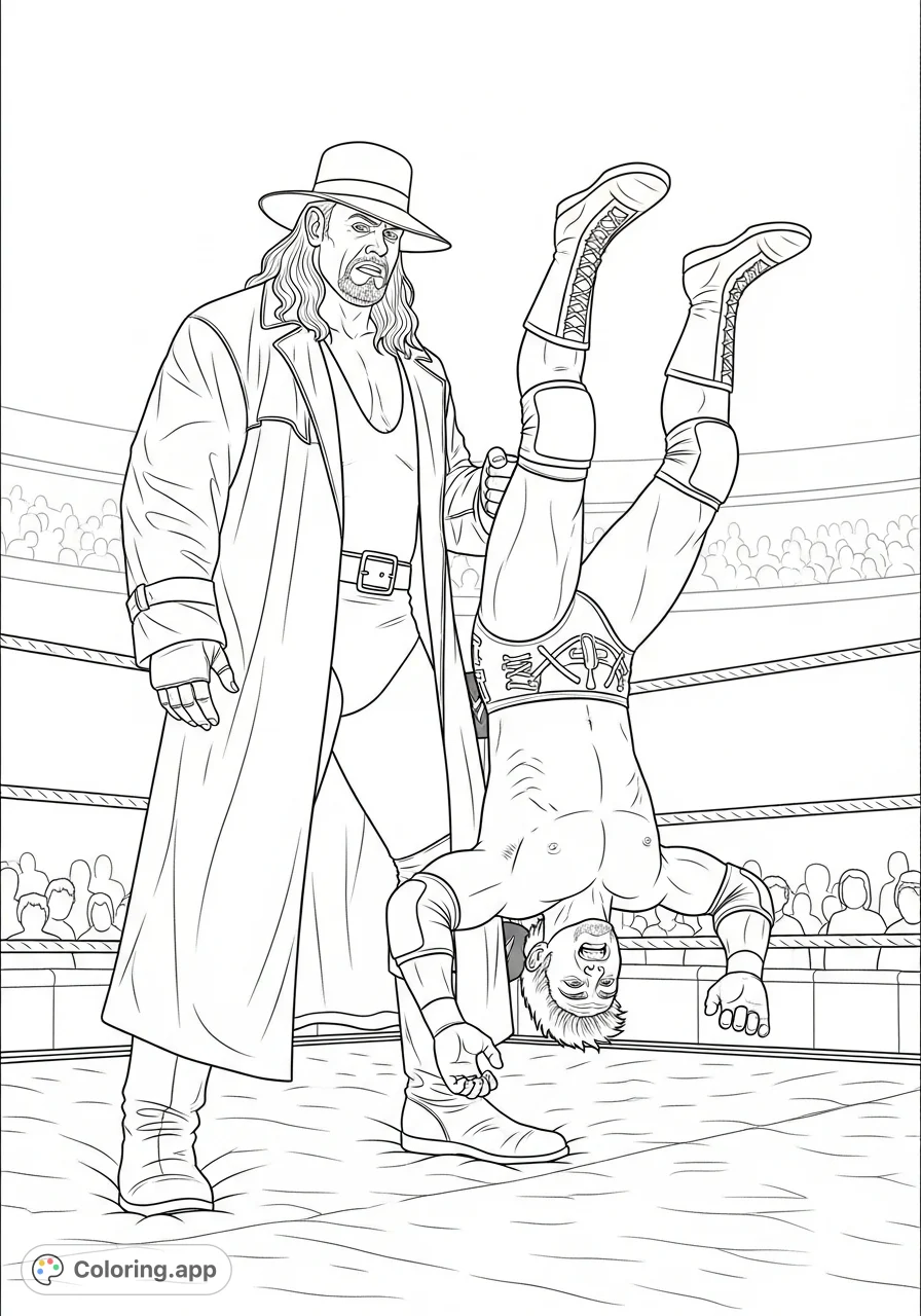 Undertaker Colouring In Undertaker's Tombstone Slam - Coloring.app