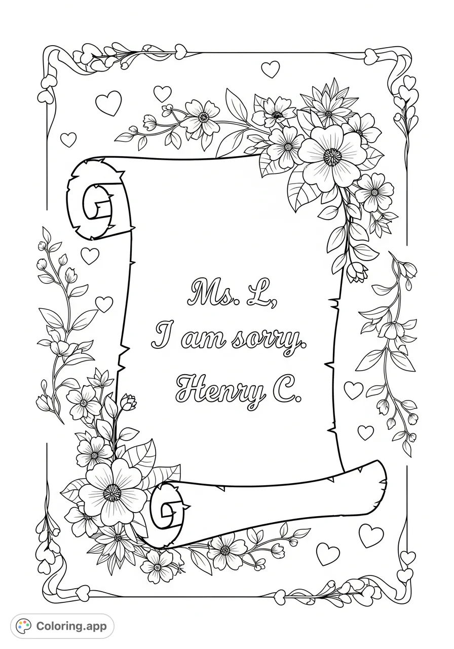 A heartfelt apology from Henry C. to Ms.