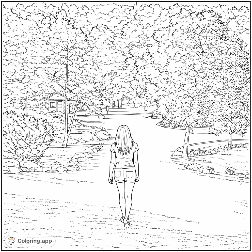 Pathfor Coloring Winding Forest Path Journey - Coloring.app