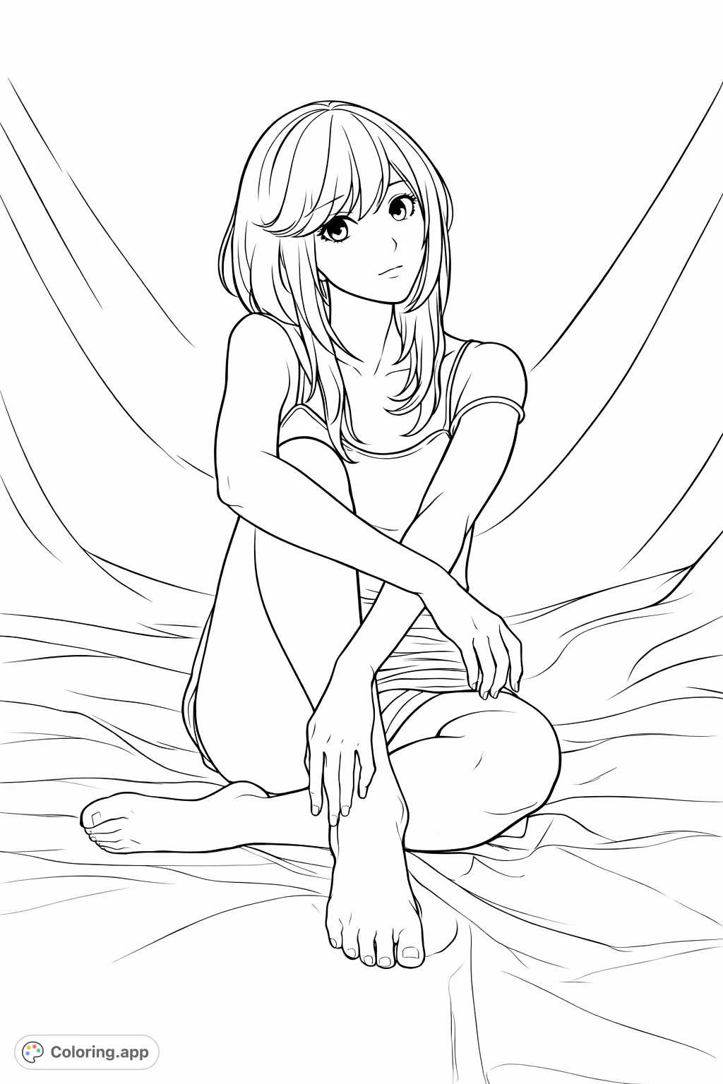 Discover this beautifully crafted printable coloring page with balanced design elements perfect for relaxation and creative expression for both kids and adults.