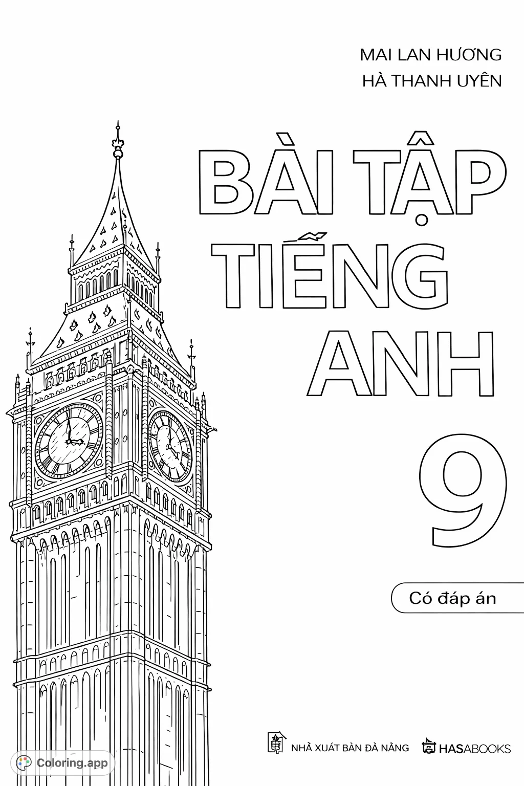 Color a grand clock tower, an iconic architectural marvel with intricate details and multiple clock faces. Perfect for history and travel enthusiasts.