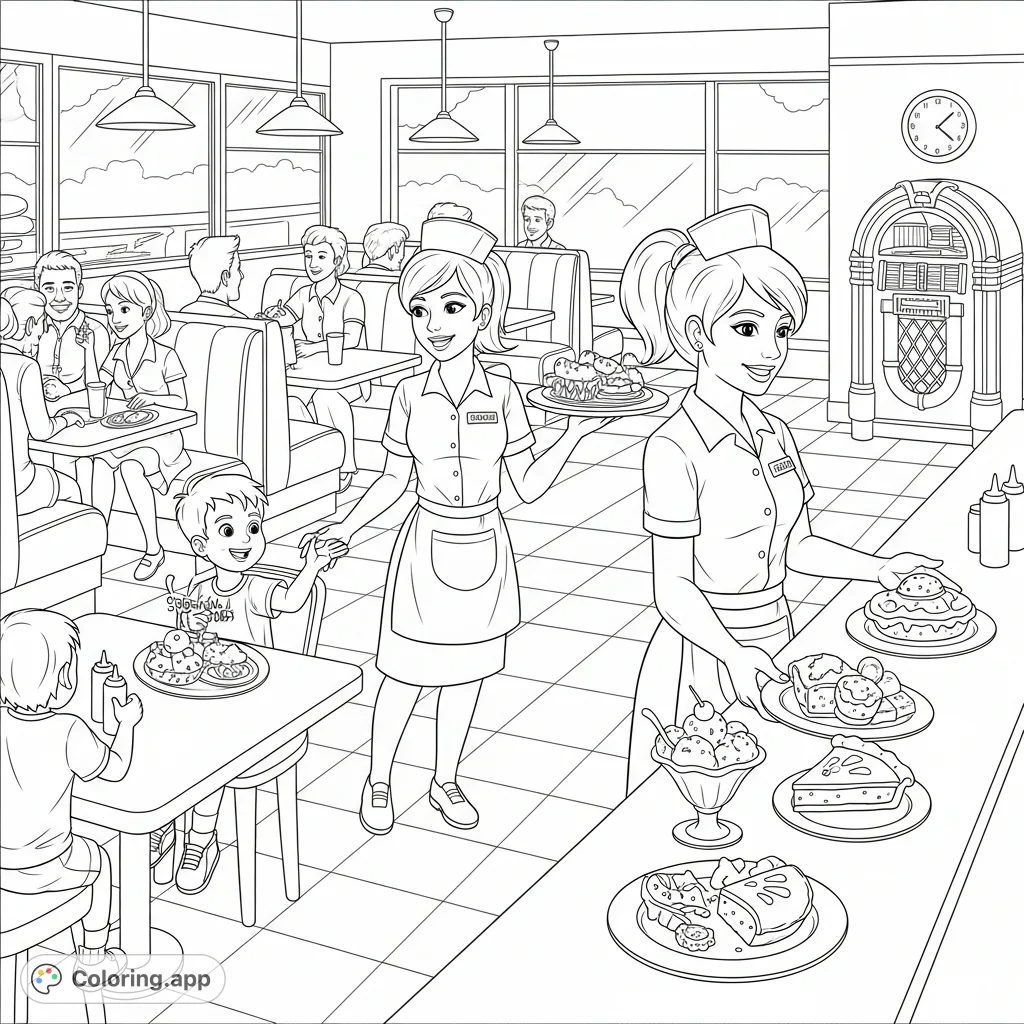 Capture the nostalgic charm of a classic hometown diner. Featuring friendly servers, delicious kids' meals, and tempting desserts in a lively atmosphere.
