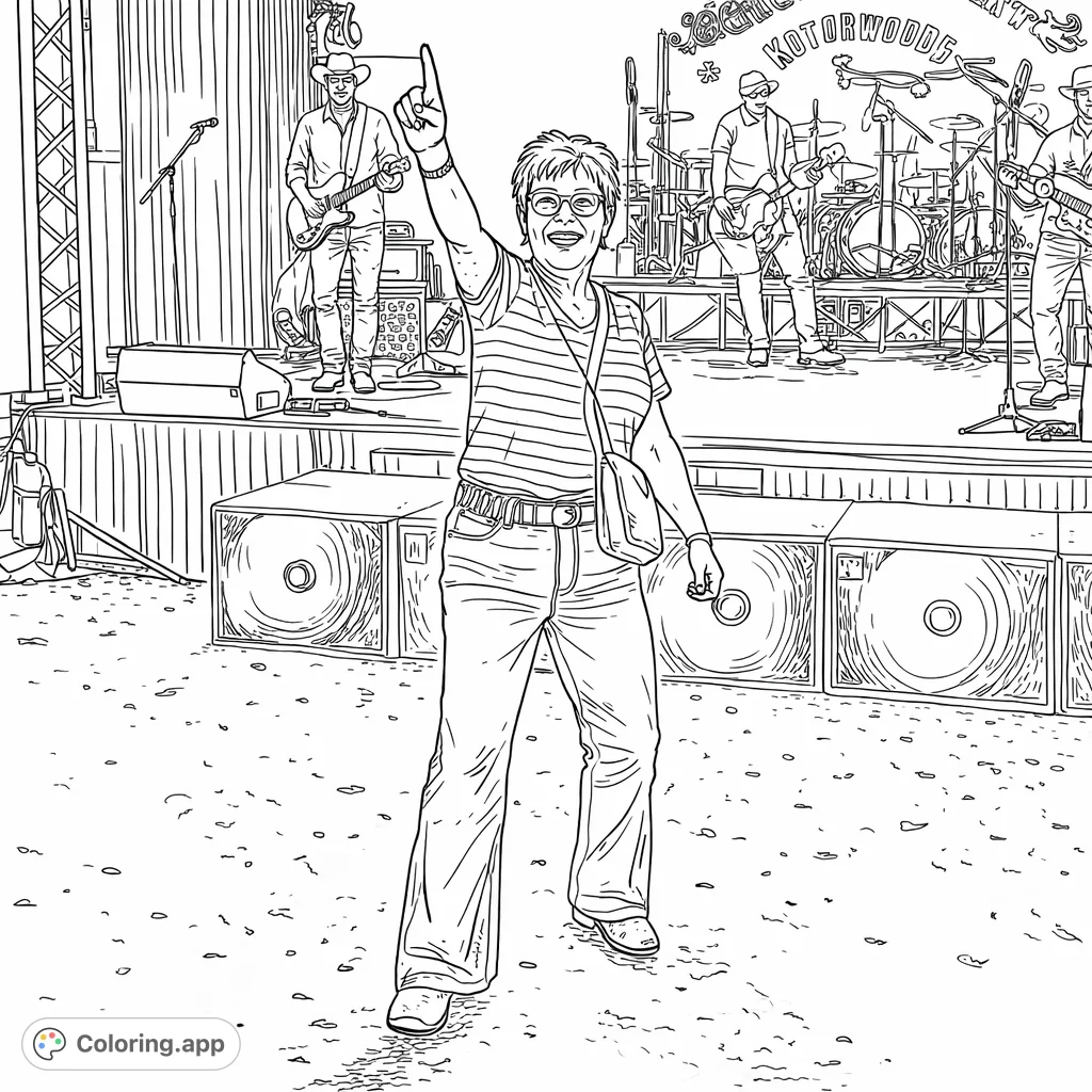 Concert Dance Party - Coloring.app