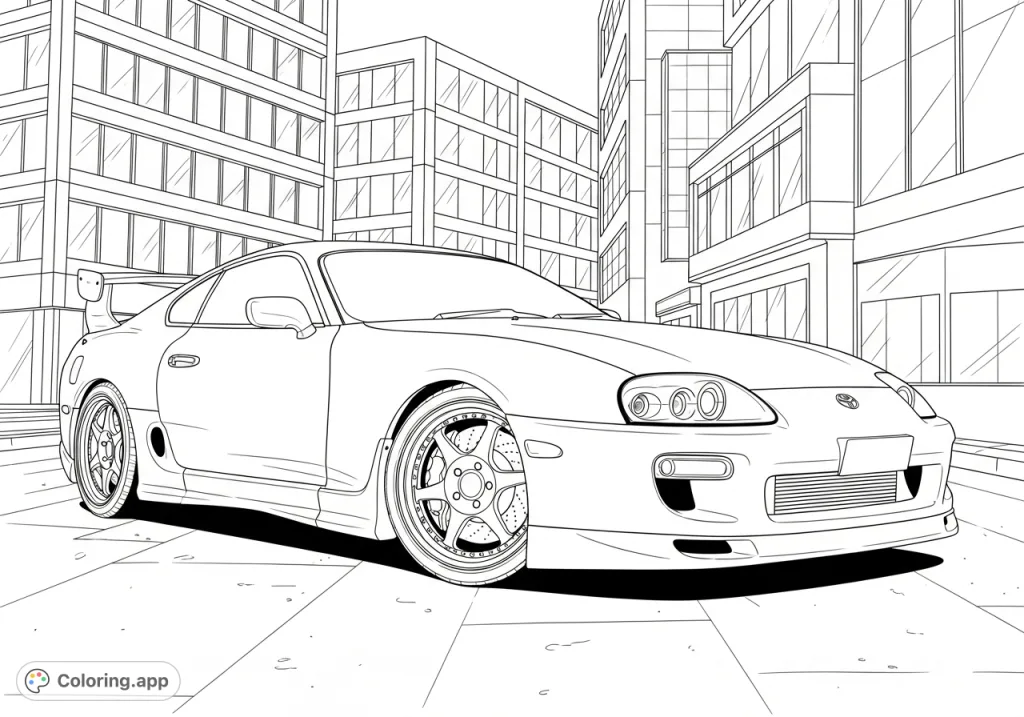 Legendary Supra MK4 - Coloring.app
