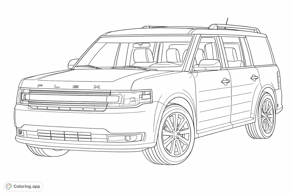 Explore this sleek, modern utility vehicle, featuring a spacious design, multi-spoke wheels, and a distinctive front grille. Perfect for car enthusiasts!