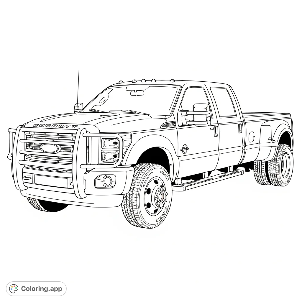 F-450 Dually Crew Cab Truck - Coloring.app