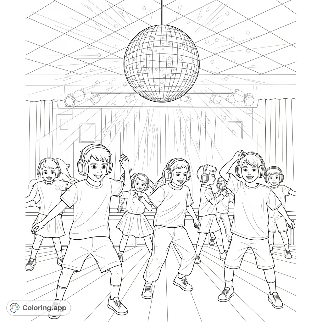 Annan School Silent Disco - Coloring.app