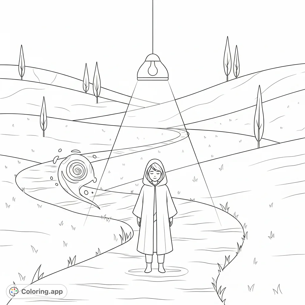 Life Paths Coloring Path of Hope and Light - Coloring.app