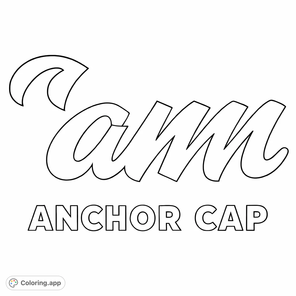 An artistic typography coloring page featuring a mix of flowing cursive and bold block letters for creative expression. A free printable coloring page.