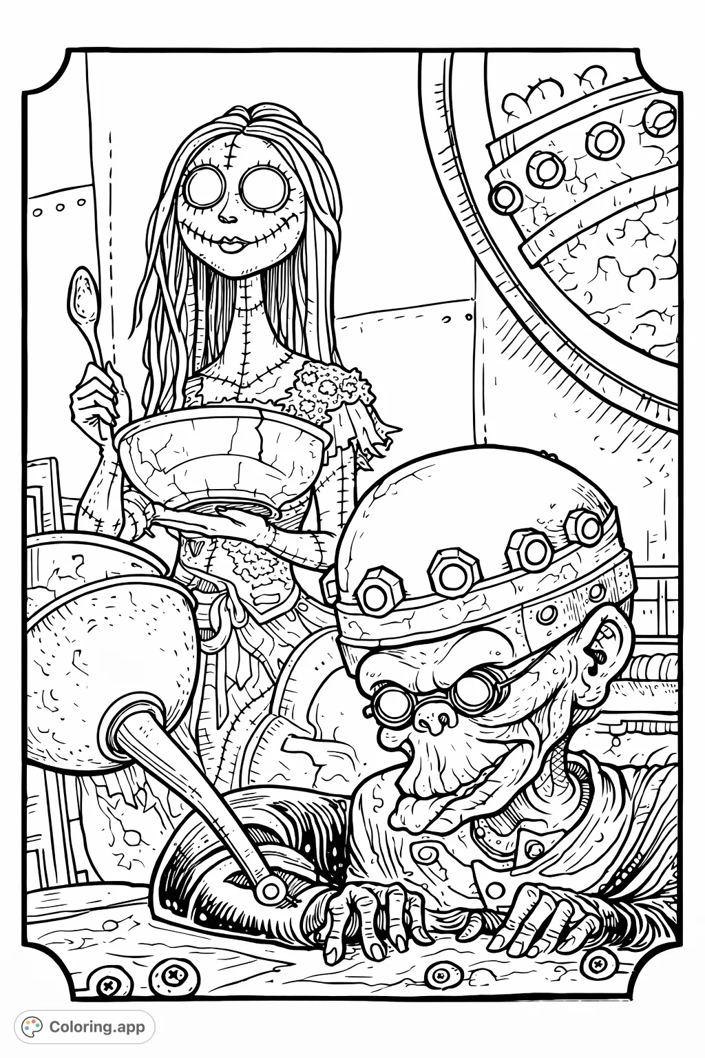 Spooky Lab Duo - Coloring.app