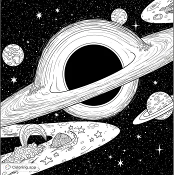 black hole drawing easy step by step