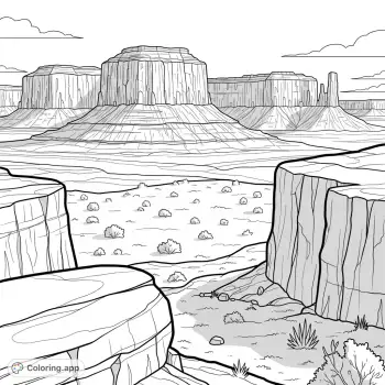 mesa landform drawing