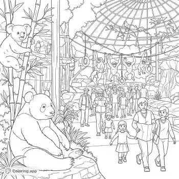 zoo coloring pages for adults