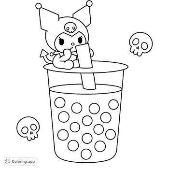 pochacco boba coloring pages