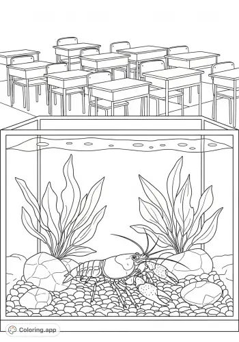 empty aquarium coloring pages