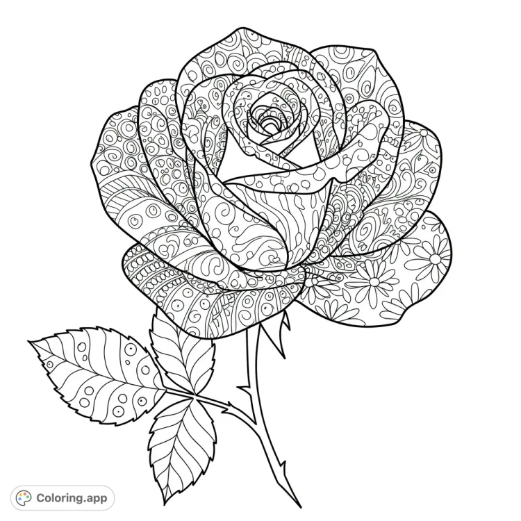 Rose with Multiple Patterns