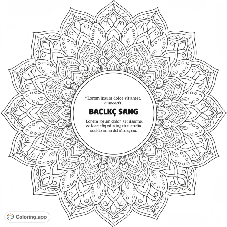 Mandala with Inspirational Quote