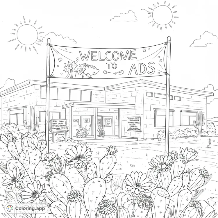 ADS Community Welcome Coloring Page