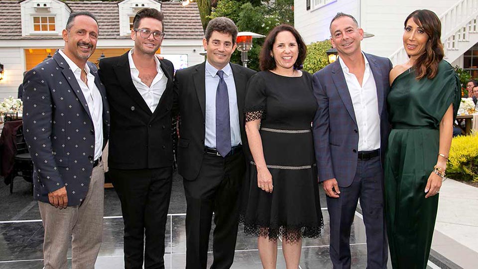 Feit Gala 2022. Dr. Robert Boostanfar, Josh Flagg, Brandon Levin, Rachel Grose, Alan Feit, Emily Feit