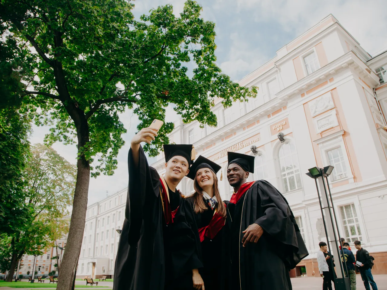 Students at graduation