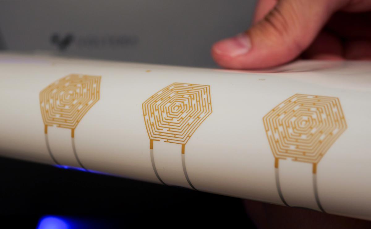 Printing ECG Electrodes with Biocompatible Gold Ink on TPU