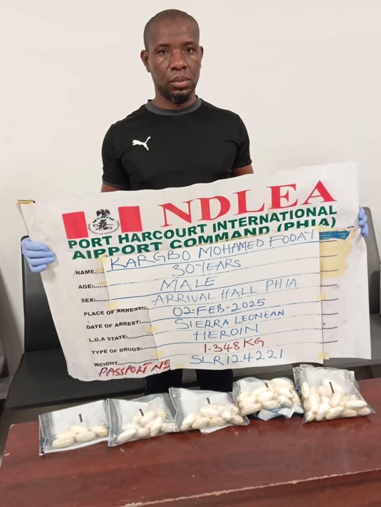 Two drug kingpins excrete 125 wraps of heroin at Lagos, Port Harcourt airports - FinancialEDGE
