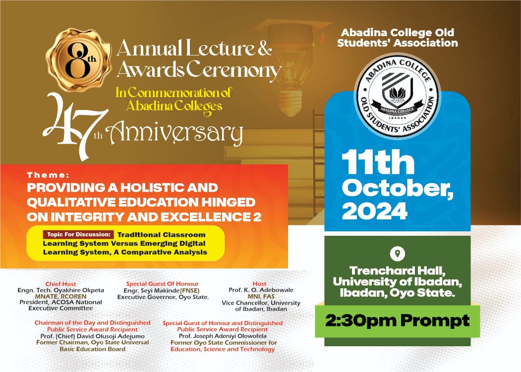 Abadina College Old Students’ Association (ACOSA) set to Celebrate 47th Anniversary with Annual Lecture and Award Ceremony - FinancialEDGE