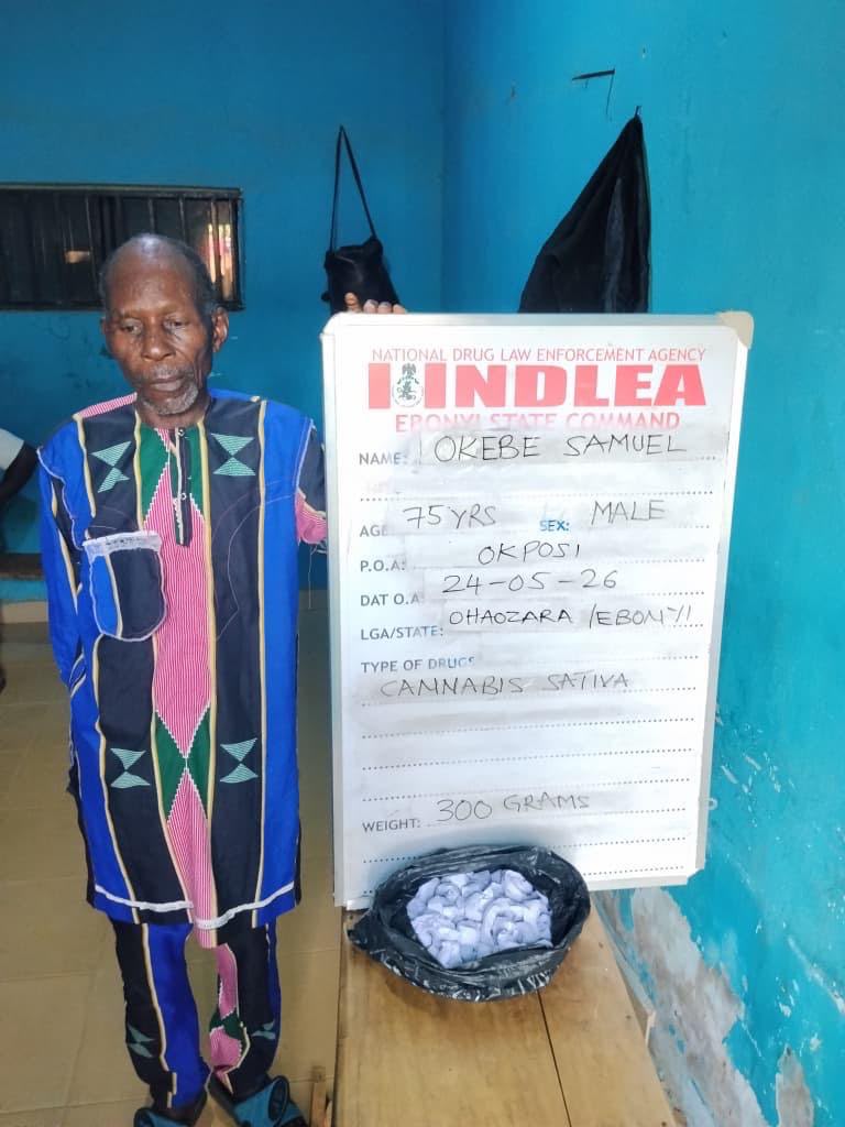 Large opioids consignments intercepted in Taraba as NDLEA arrests 75-year-old in Ebonyi . Nabs four notorious female dealers in sweeps across Edo, Imo, Kano, Gombe
