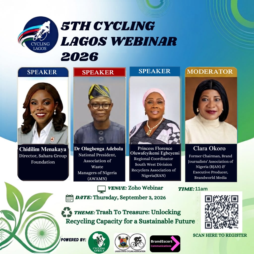 Experts to Converge at 5th Cycling Lagos Webinar to Unlock Nigeria’s Recycling Potential
