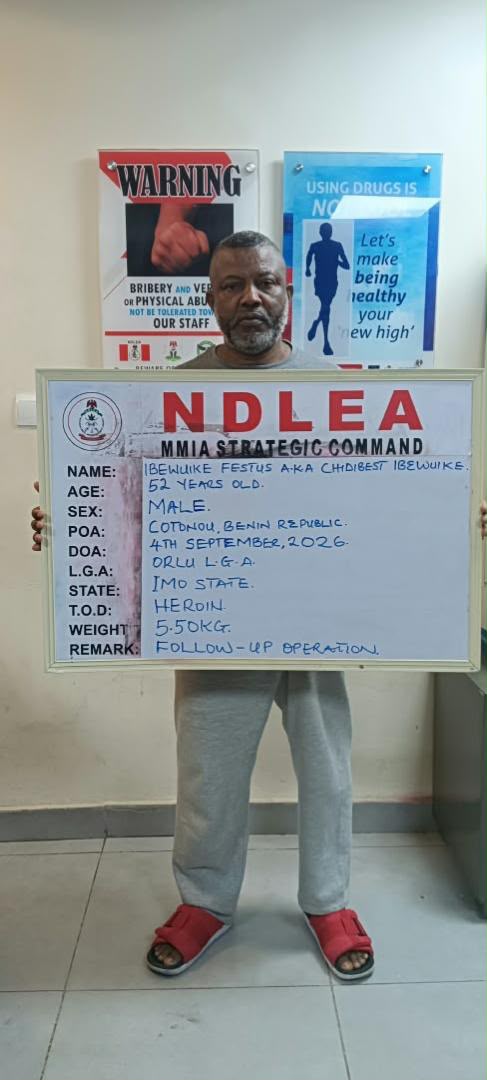 49.70kg heroin: Fugitive drug kingpin, Festus Ibewuike, arrested after years on the run