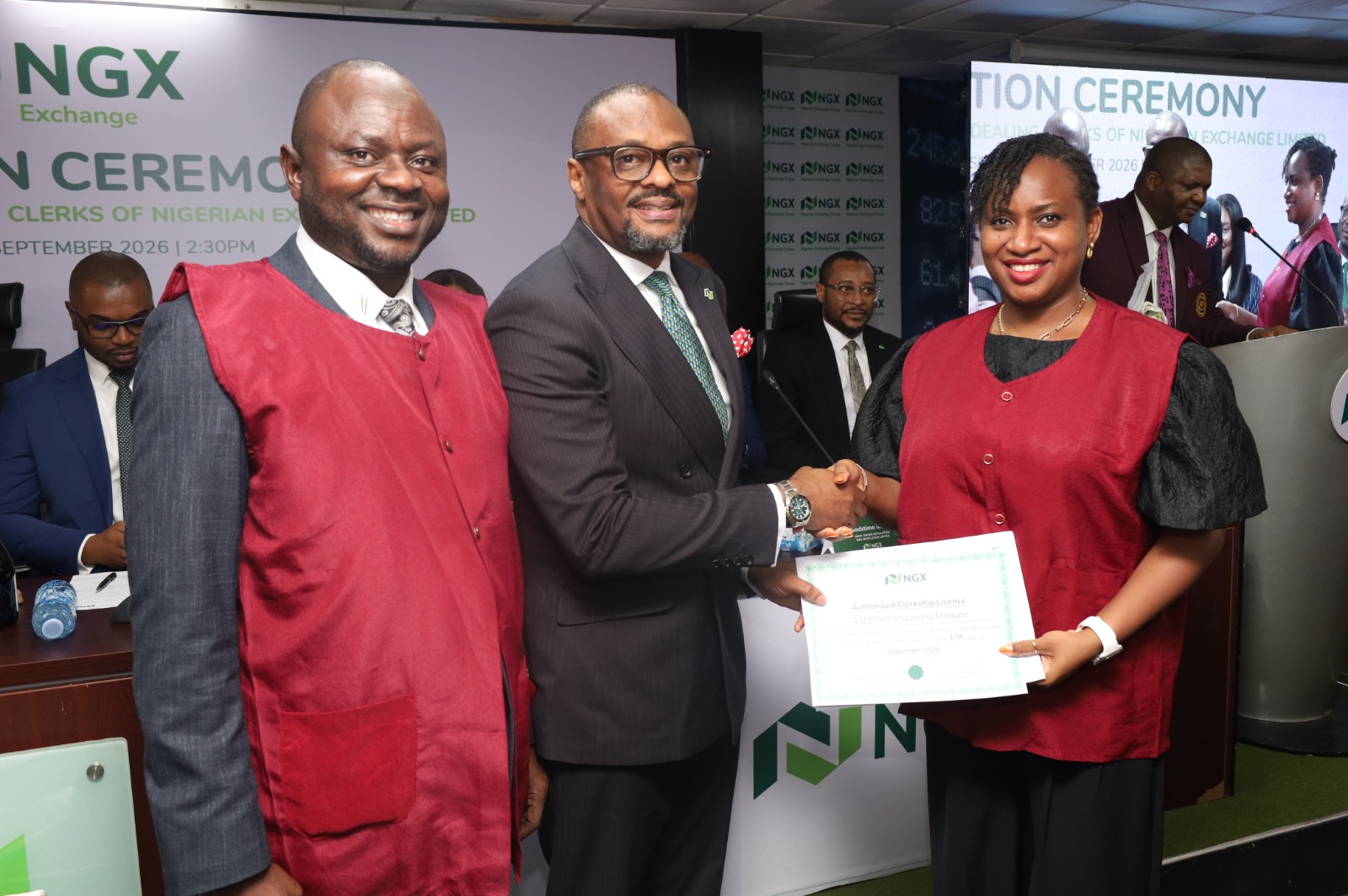 NGX inducts 103 dealing clerks, reinforces market integrity