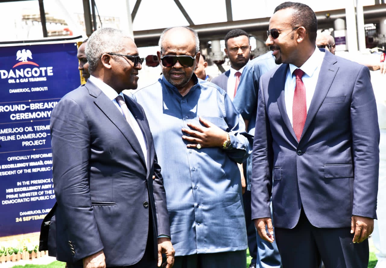 Ethiopia, Djibouti Presidents Commend Dangote’s $660 Million Pipeline Project as Game-Changer for Regional Trade and Energy Security