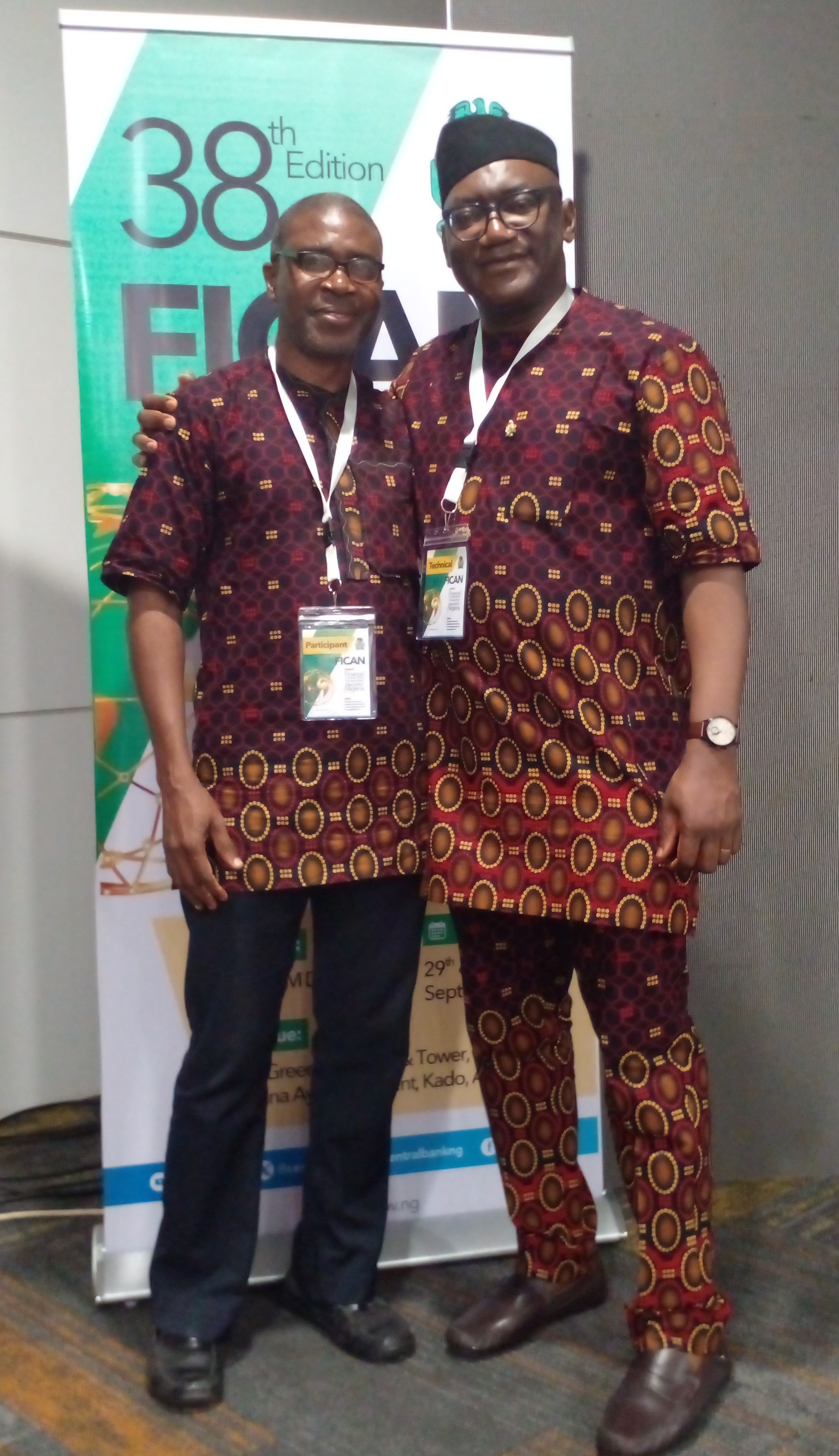 FICAN 38th Seminar: Financial Edge Editorial / Project Director, Odume Festus and CBN's Olalakan Ajayi In Attendance