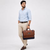 Board Room Brief Laptop Messenger Bag – Classic Tan