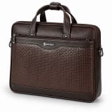 Signature Executive Genuine Leather Laptop Messenger Bag – Espresso Brown