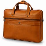 Signature Executive Genuine Leather Laptop Messenger Bag – Honey Tan