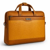 Signature Executive Genuine Leather Laptop Messenger Bag – Honey Tan